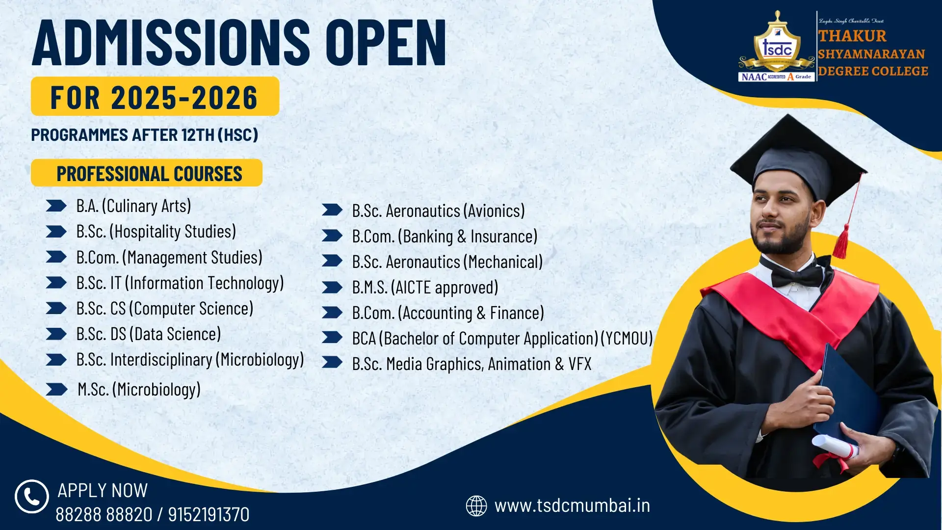 TSDC Admissions Open 2025-26